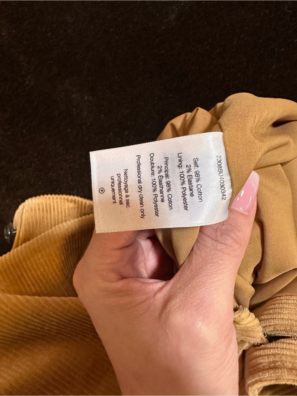Veronica Beard Barrie Corduroy Midi Skirt in Khaki/Camel size 6 - Picture 7 of 8